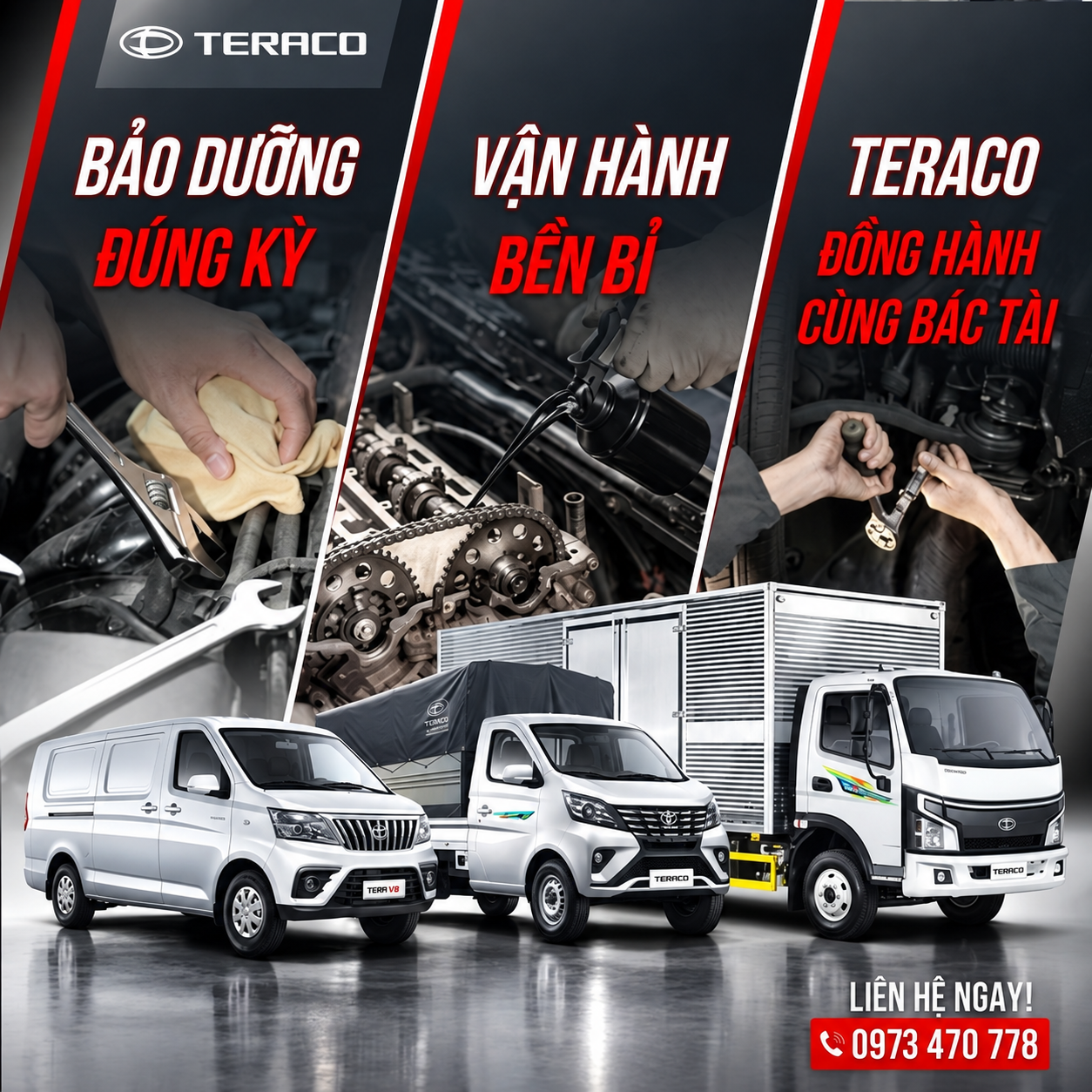 Lịch Bảo Dưỡng Định Kỳ Xe Tải Teraco Chuẩn Bền Bỉ | Ô Tô Hồng Sơn