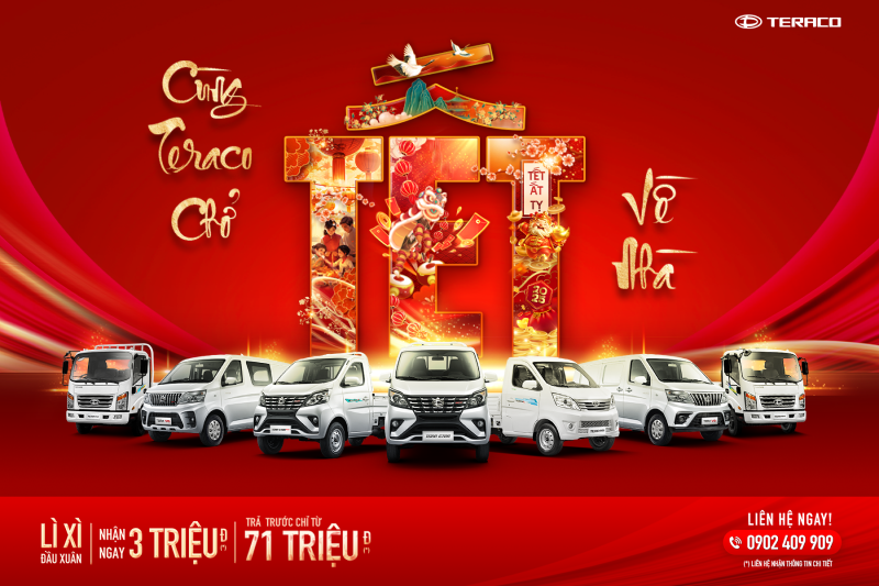 THÁNG 1/2025 NGẬP TRÀN ƯU ĐÃI SẮM NGAY TẢI MỚI – CÙNG TERACO CHỞ TẾT VỀ NHÀ